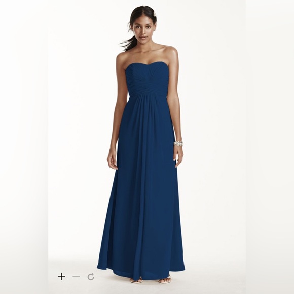 David's Bridal Dresses Davids Bridal Long Chiffon Dress Poshmark